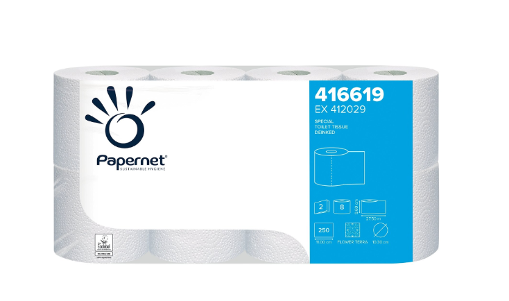 Lagerartikel(0007309)PapernetWerraToilettenpapier2-lagig%2Cnaturweiss8Rollen%C3%A0250Blatt416619